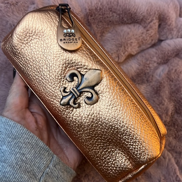 Bridget Shuster Copper Leather Makeup Brush Bag